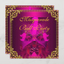 Search for pink gold masquerade party invitations Elegant