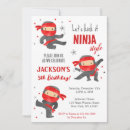 Search for girl ninja birthday invitations Samurai