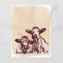 Search for cow drawing postcards Animals
