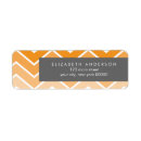 Search for orange chevron return address labels Modern