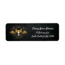 Search for golden background return address labels Black