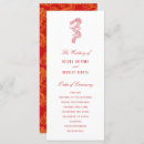 Search for red and gold wedding programmes Floral
