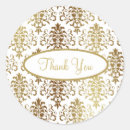 Search for damask wedding stickers Gold