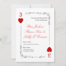 Search for playing card wedding invitations Red