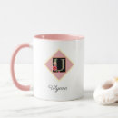 Search for vintage letter mugs Pink
