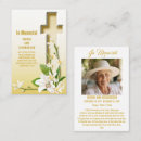 Search for memorial business cards Cross