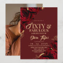 Search for burgundy floral birthday invitations Woman