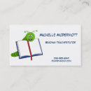 Search for bookworm business cards Teacher
