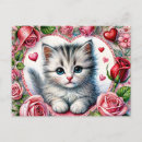 Search for kitten valentines postcards Roses