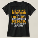 Search for lighting technician tshirts Job