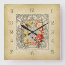 Search for romantic clocks Vintage floral
