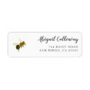 Search for bee return address labels Watercolor