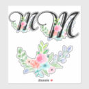 Search for the letter m stickers Floral monogram