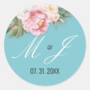 Search for pink and turquoise wedding stickers Elegant