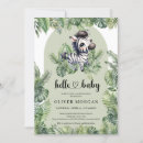Search for cute zebra invitations Botanical tropical garden leaves