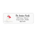 Search for red scarf return address labels Snowman