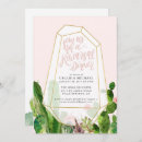Search for succulent rehearsal dinner invitations Boho