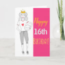 Search for daughter 16th birthday cards Niece