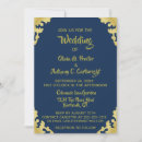 Search for royal blue and gold wedding invitations Classic