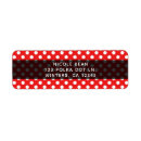 Search for red polka dot return address labels Birthday