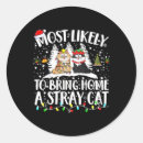 Search for stray cat stickers Santa