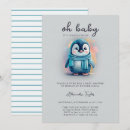 Search for funny penguins invitations Watercolor