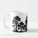 Search for tree silhouette mugs Black and white