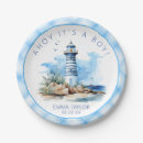 Search for lighthouse paper plates Ahoy it's a boy