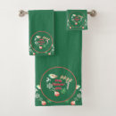 Search for vintage green bath towels Reindeer
