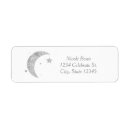 Search for silver star return address labels Glitter