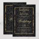 Search for black damask invitations Anniversary