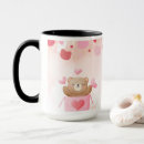 Search for pink teddy bear mugs Valentine