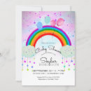 Search for rainbow balloons invitations Girl