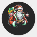 Search for playing game stickers Santa