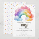 Search for 3rd birthday invitations Rainbow