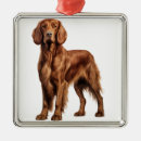 Search for irish setter christmas tree decorations Red