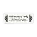 Search for scroll return address labels Black and white