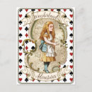 Search for alice in wonderland postcards Illustration