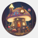 Search for mushroom house stickers Fantasy