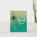 Search for peacock thank you cards Gold
