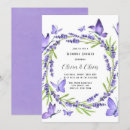Search for lavender butterfly wedding invitations Green