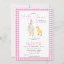 Search for pink gingham baby shower invitations Watercolor