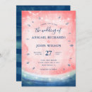 Search for coral pink wedding invitations Rustic