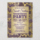 Search for purple masquerade invitations Elegant