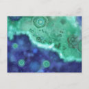 Search for green waves postcards Blue