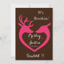 Search for deer wedding invitations Heart