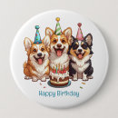 Search for dog birthday badges Pembroke welsh corgi