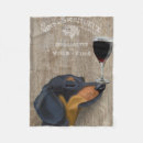 Search for animal throw blankets Dog with wine