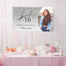 Search for silver sweet 16 party decor Sixteen