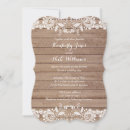 Search for wood and lace wedding invitations Modern